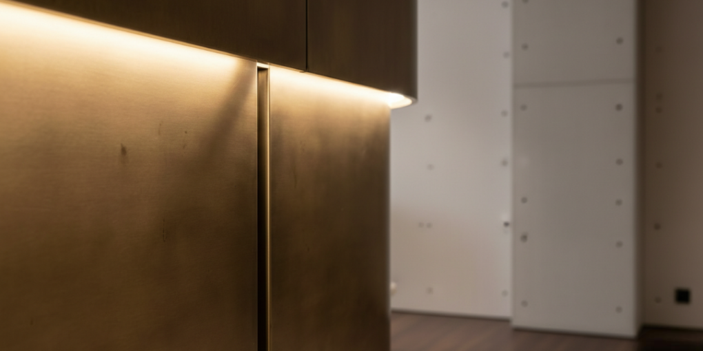 Chapados metálicos decorativos en proyectos contract