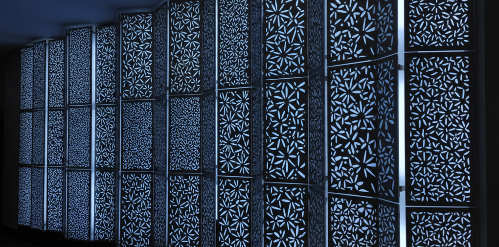 Chapados metálicos decorativos en proyectos contract