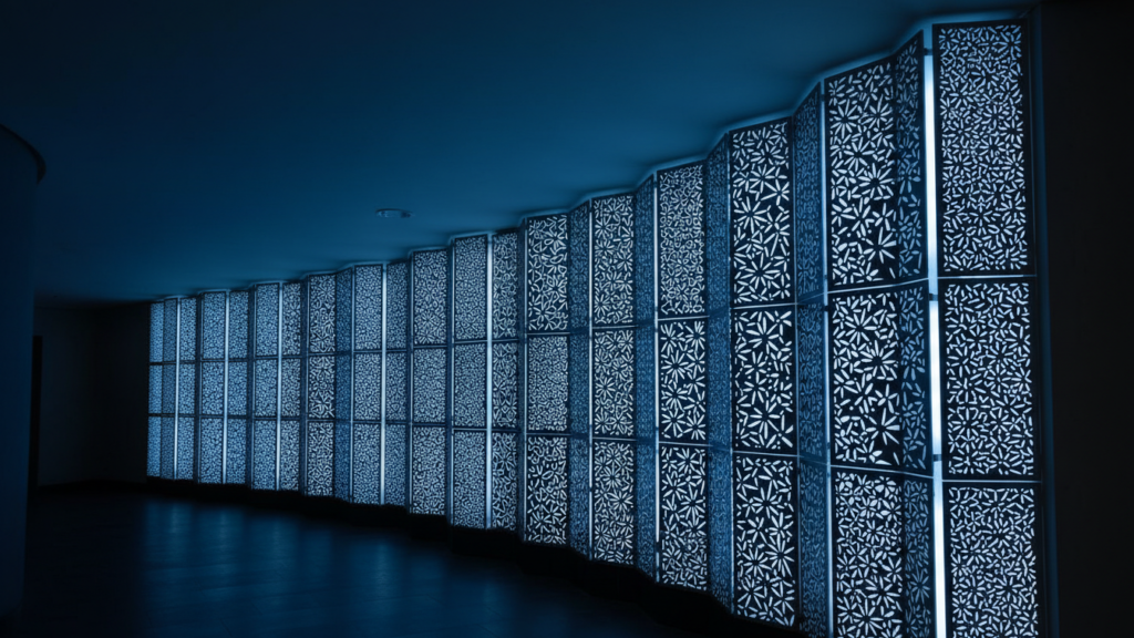 Chapados metálicos decorativos en proyectos contract