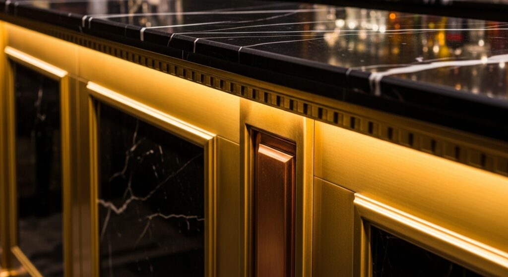 Chapados metálicos decorativos en proyectos contract