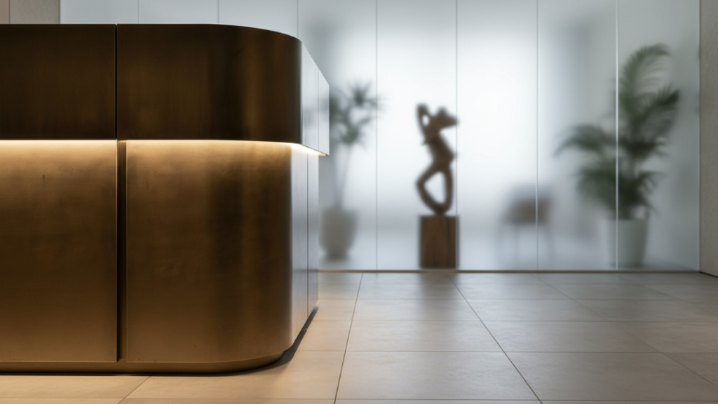 Chapados metálicos decorativos en proyectos contract